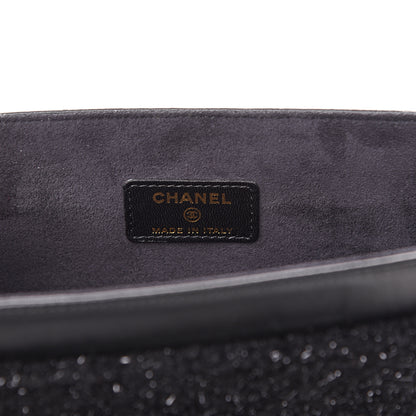 Chanel Tweed Chain Around Tablet Holder Crossbody Black 5 of 10