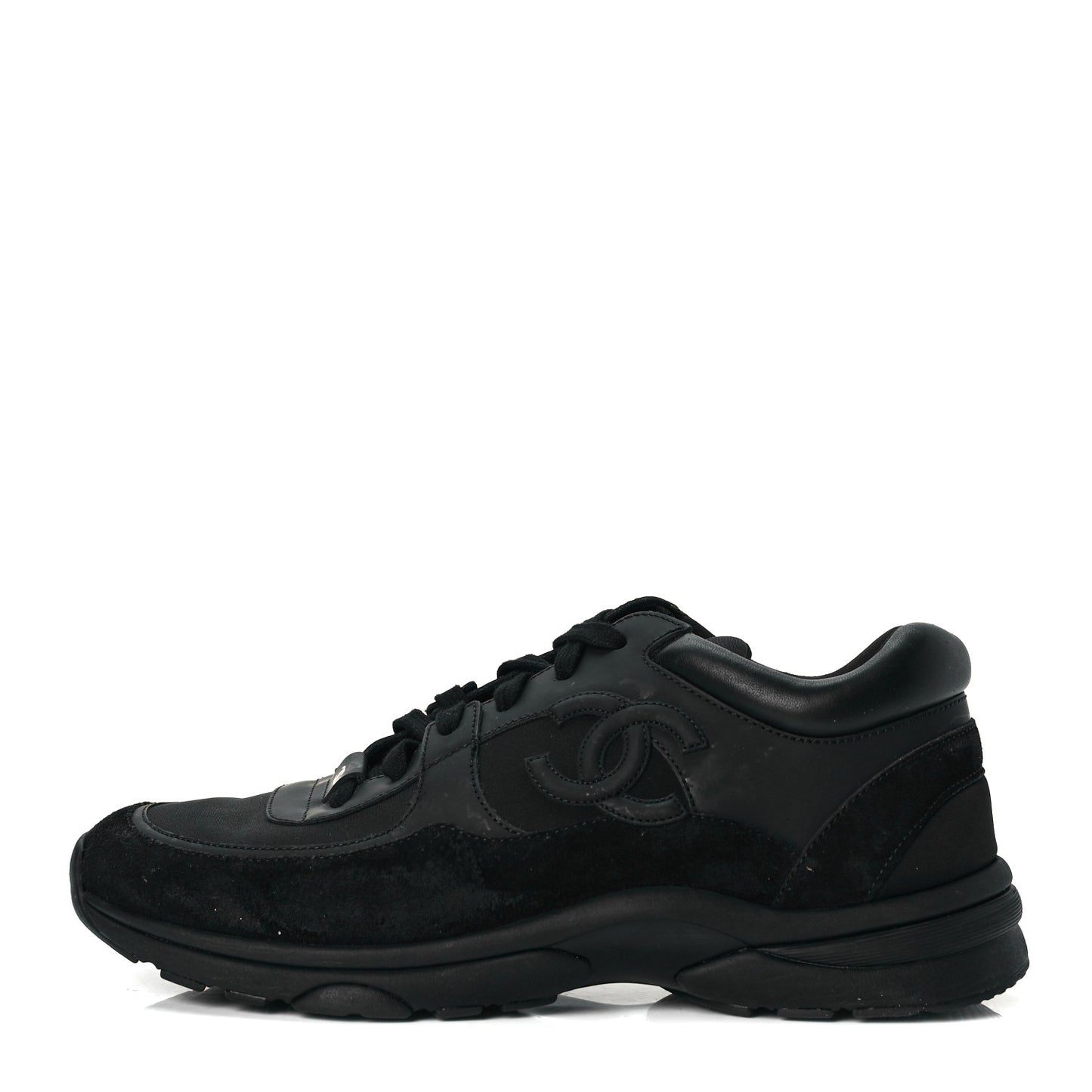Toile Suede Calfskin CC Sneakers 40 Black