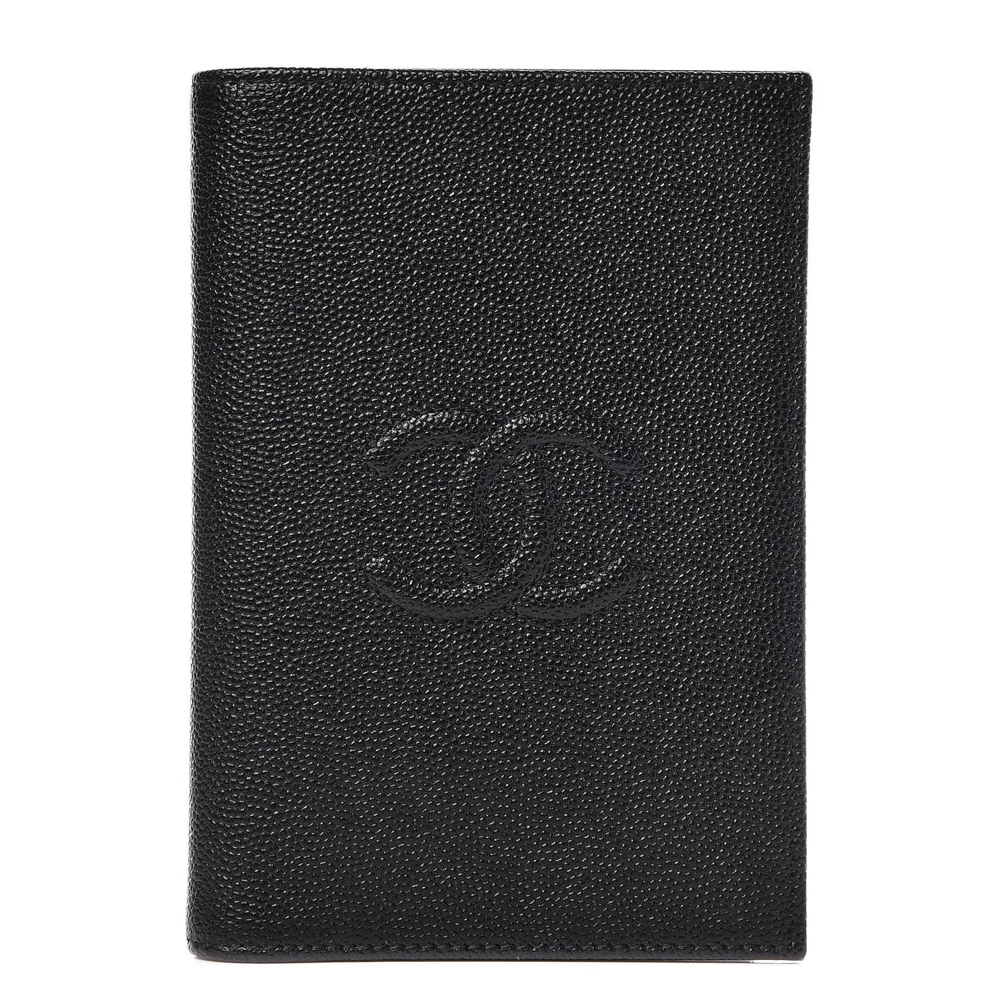 Caviar Timeless Passport Holder Black