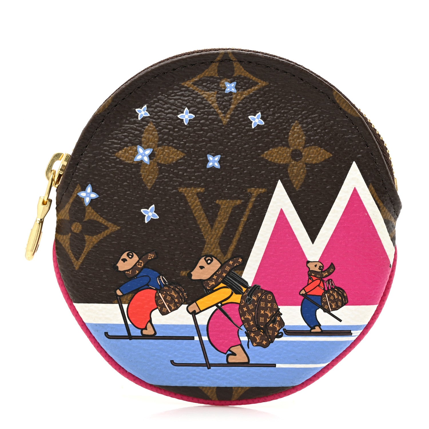 Louis Vuitton Monogram 2018 Christmas Animation Round Coin Purse 1 of 7