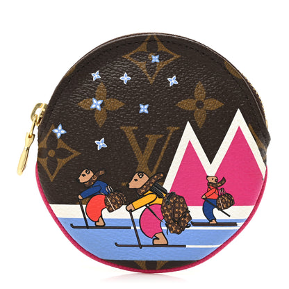 Louis Vuitton Monogram 2018 Christmas Animation Round Coin Purse 1 of 7