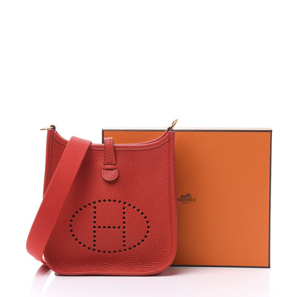 Hermes Taurillon Clemence Evelyne TPM Rouge de Coeur 10 of 10