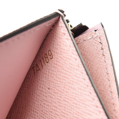 Louis Vuitton Damier Ebene Zoe Wallet Rose Ballerine 7 of 8