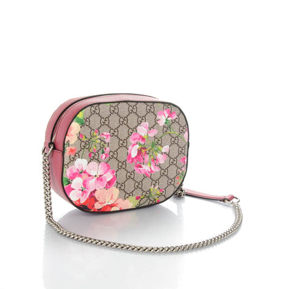 Gucci GG Supreme Monogram Blooms Mini Chain Shoulder Bag Beige Multicolor Dry Rose 3 of 7