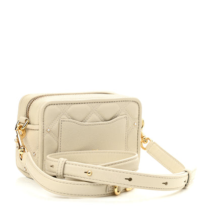 Marc Jacobs Calfskin Quilted Pearl The Softshot 17 Crossbody Oatmilk 3 of 8