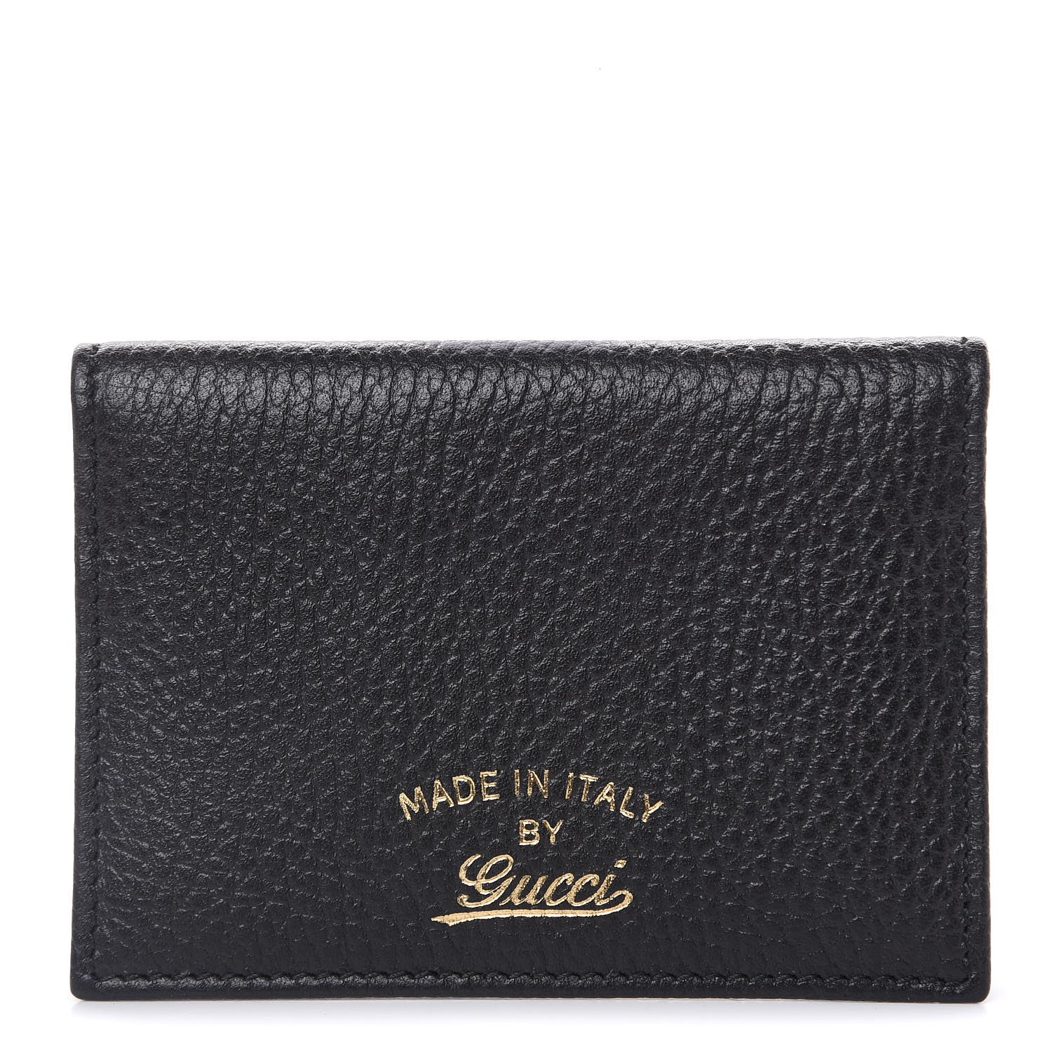 Gucci Dollar Calfskin Swing Train Pass Card Case Black 1 of 7
