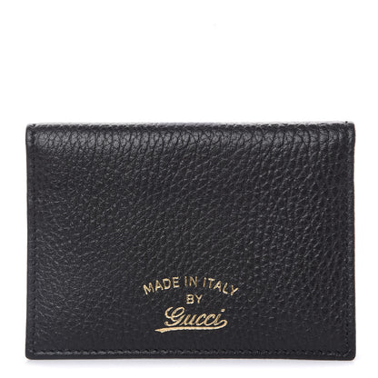 Gucci Dollar Calfskin Swing Train Pass Card Case Black 1 of 7