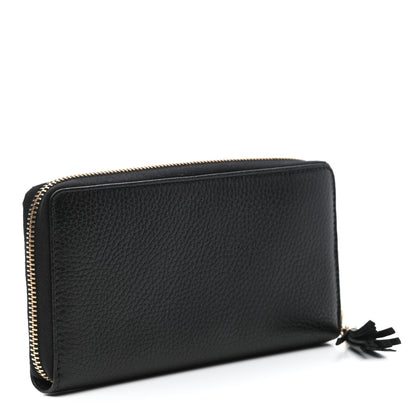 Gucci Pebbled Calfskin Soho Zip Around Wallet Black 3 of 7