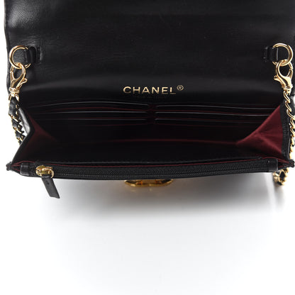 Chanel Lambskin Quilted Golden Class Wallet on Chain WOC Black 5 of 13