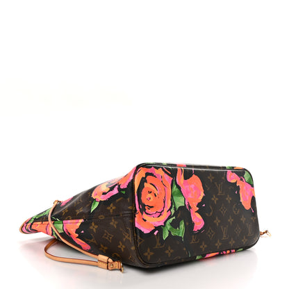 Louis Vuitton Monogram Roses Neverfull MM 4 of 11