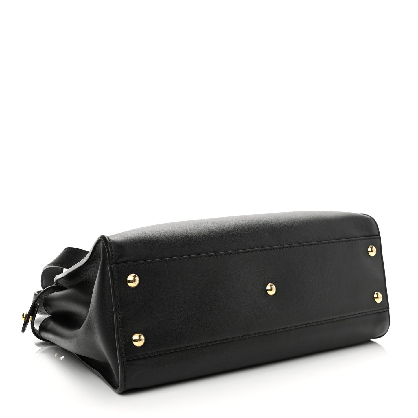 Vitello Seta Shiny Nappa Medium Peekaboo Iconic Satchel Black