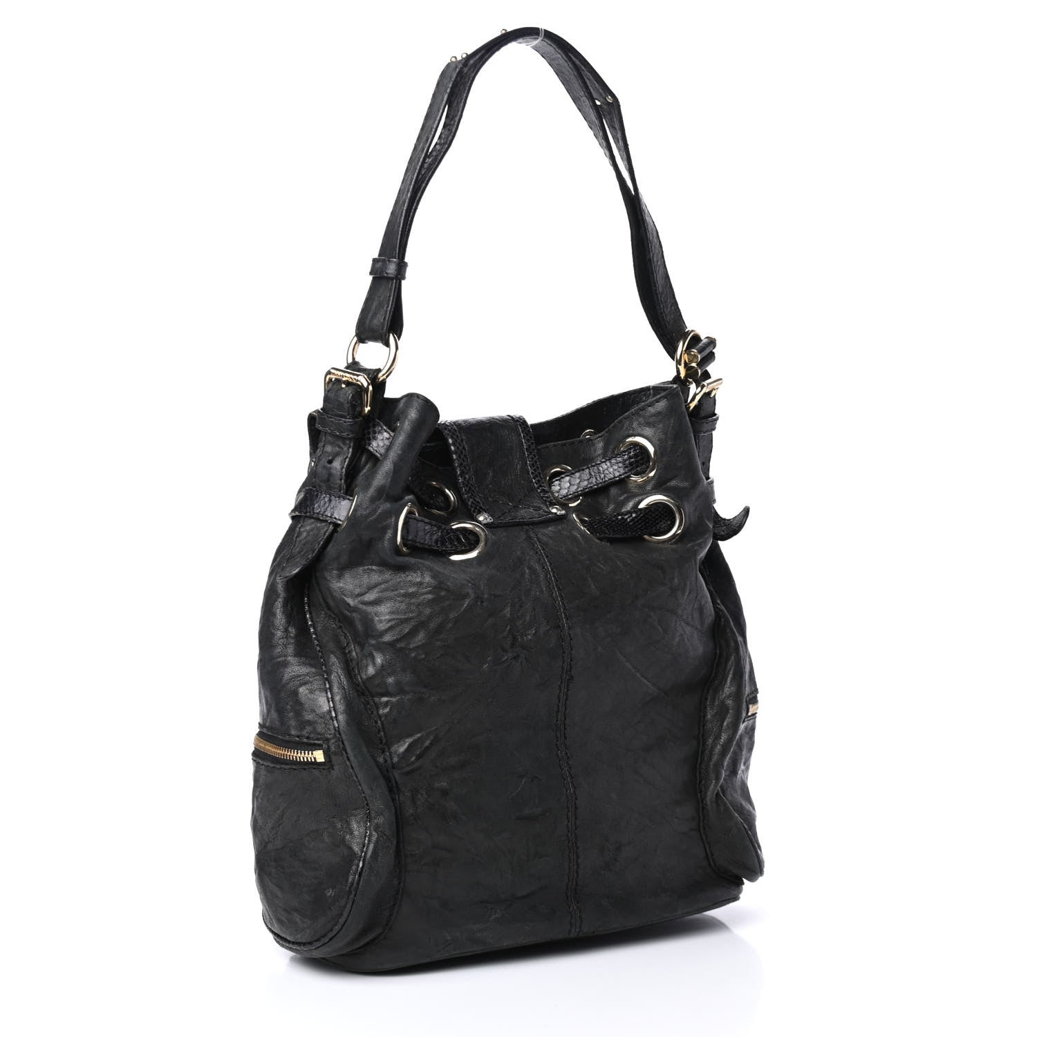 Jimmy Choo Calfskin Riki Black 2 of 4