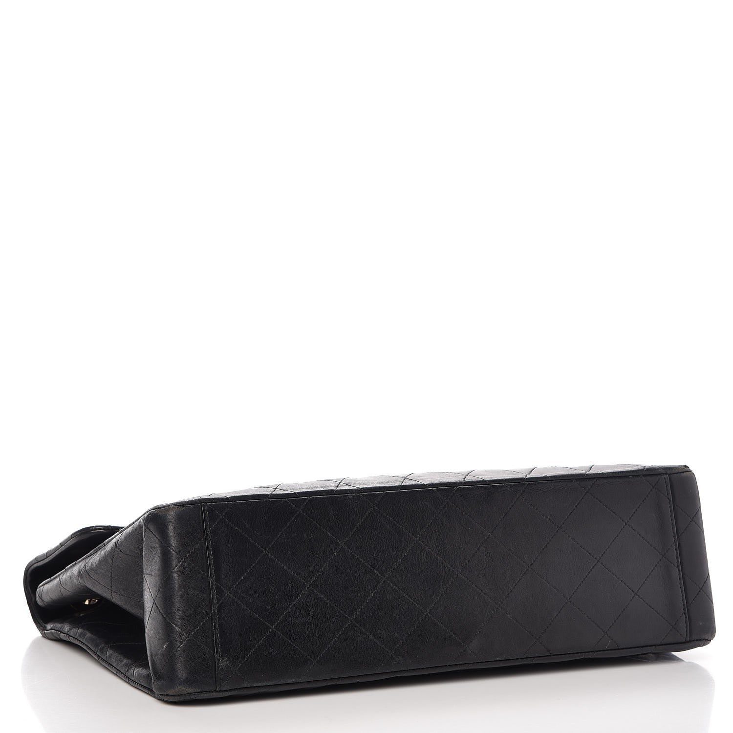 Chanel Lambskin Quilted XL Jumbo Single Flap Black 4 of 8