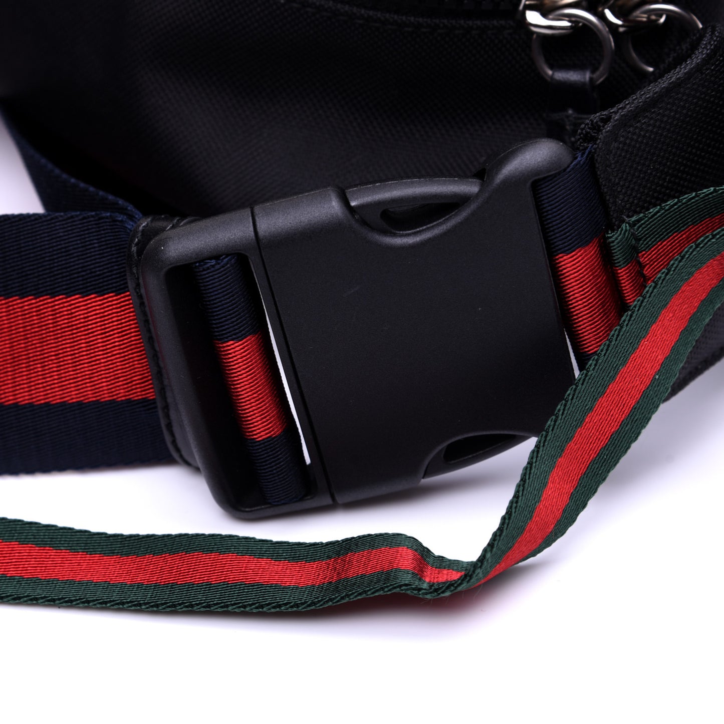 Techno Canvas Web L'Aveugle Par Amour Embroidered Belt Bag Black