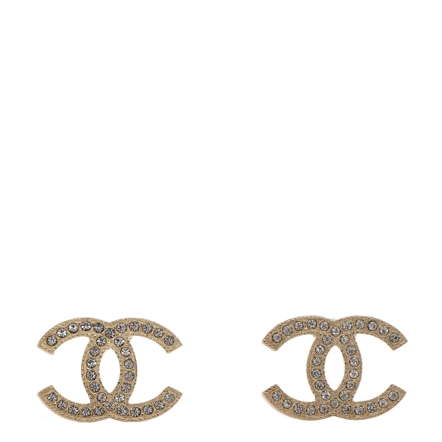 Crystal CC Earrings Gold