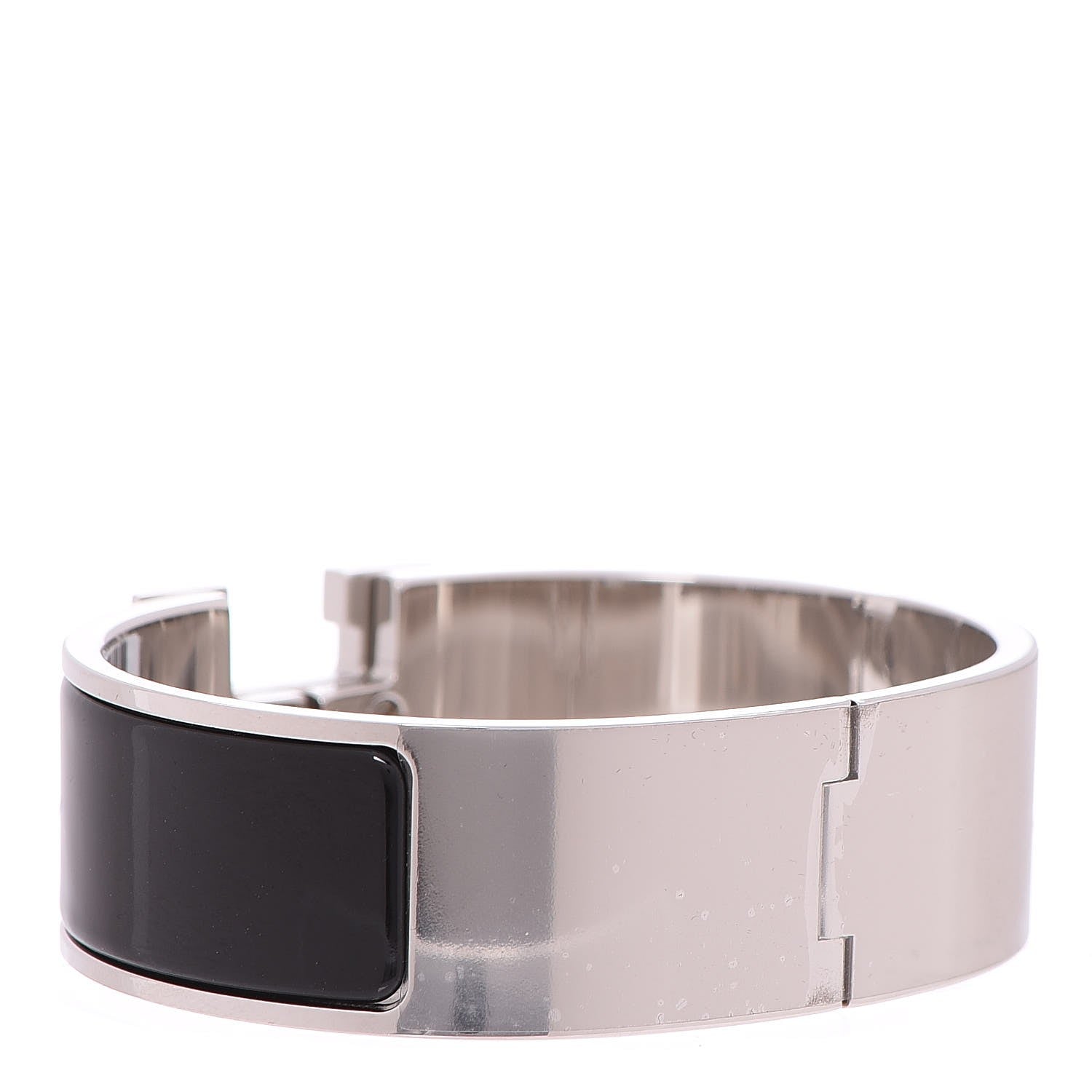 Hermes Enamel Wide Clic Clac H Bracelet GM Black 3 of 6