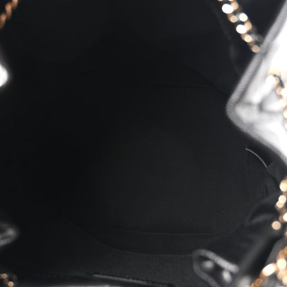 Chanel Caviar Quilted Large Rolled Up Bucket Drawstring Bag Black 5 of 10