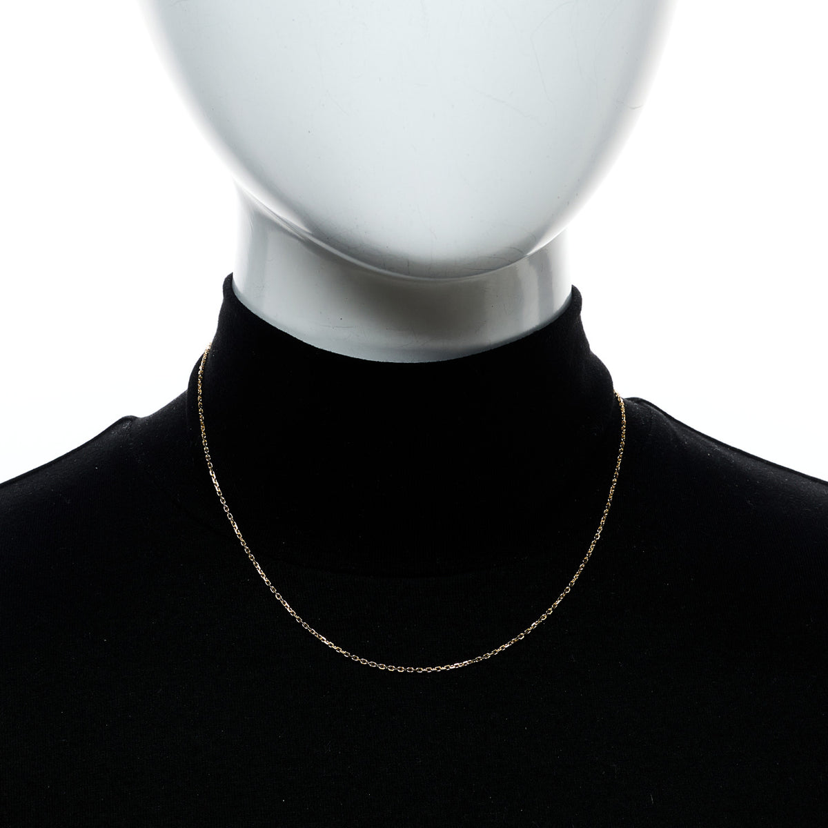 18K Yellow Gold Trace Chain Necklace