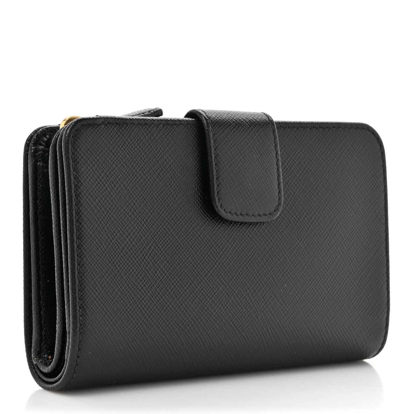 Saffiano Metal Compact Wallet Black