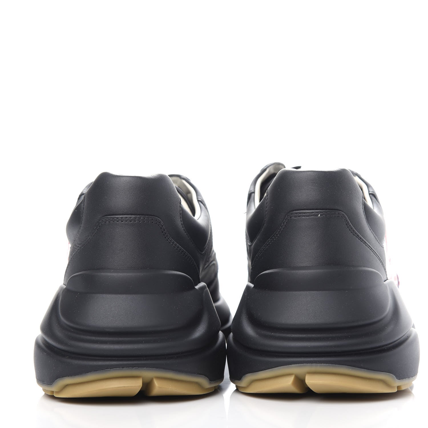 Gucci X SEGA Calfskin Logo Mens Rhyton Sneakers 10 Black 7 of 11