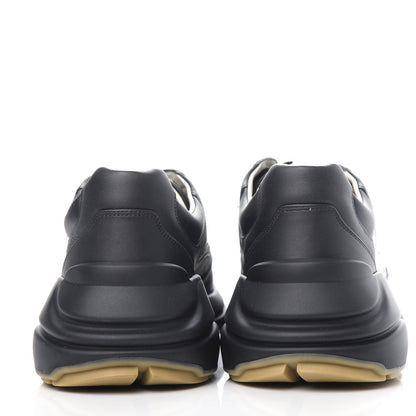 Gucci X SEGA Calfskin Logo Mens Rhyton Sneakers 10 Black 7 of 11