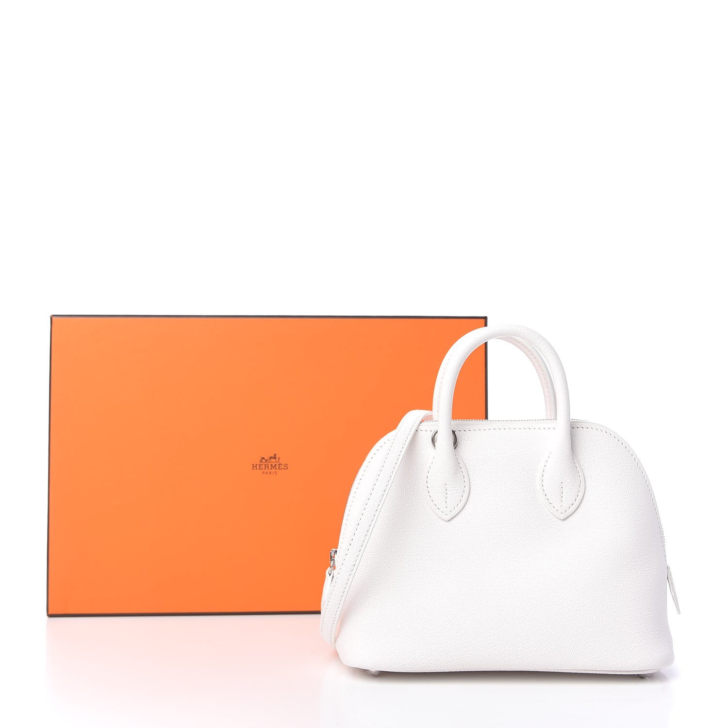 Hermes Chevre Mysore Mini 1923 Bolide White 10 of 10