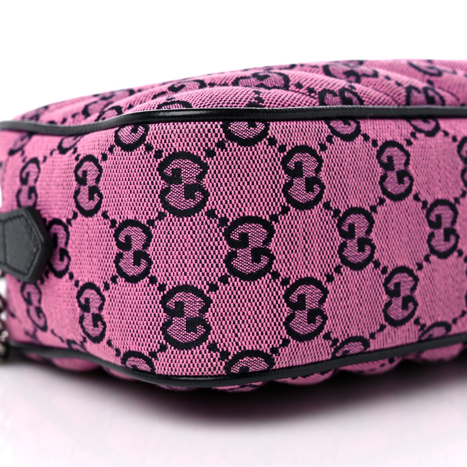 Gucci Monogram Multicolor Matelasse Diagonal Small GG Marmont Chain Shoulder Bag Pink Blue 9 of 10