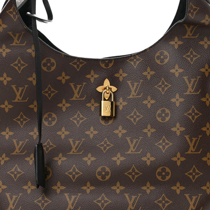 Louis Vuitton Monogram Flower Hobo Black 8 of 15