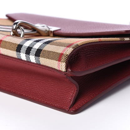 Burberry Derby Calfskin House Check Mini Macken Crossbody Bag Russet Red 6 of 10