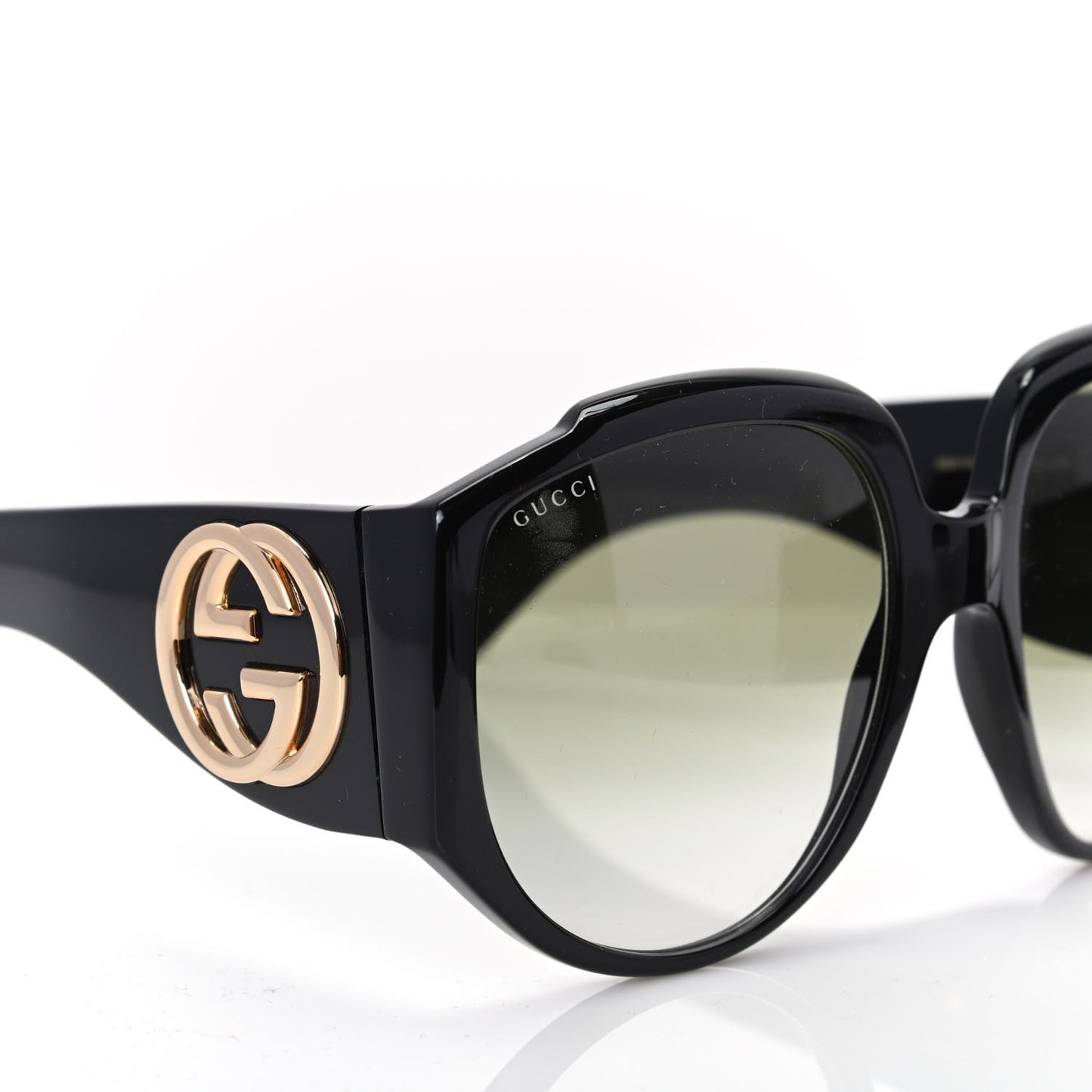 Acetate Oversized Interlocking G Sunglasses GG0151S Black