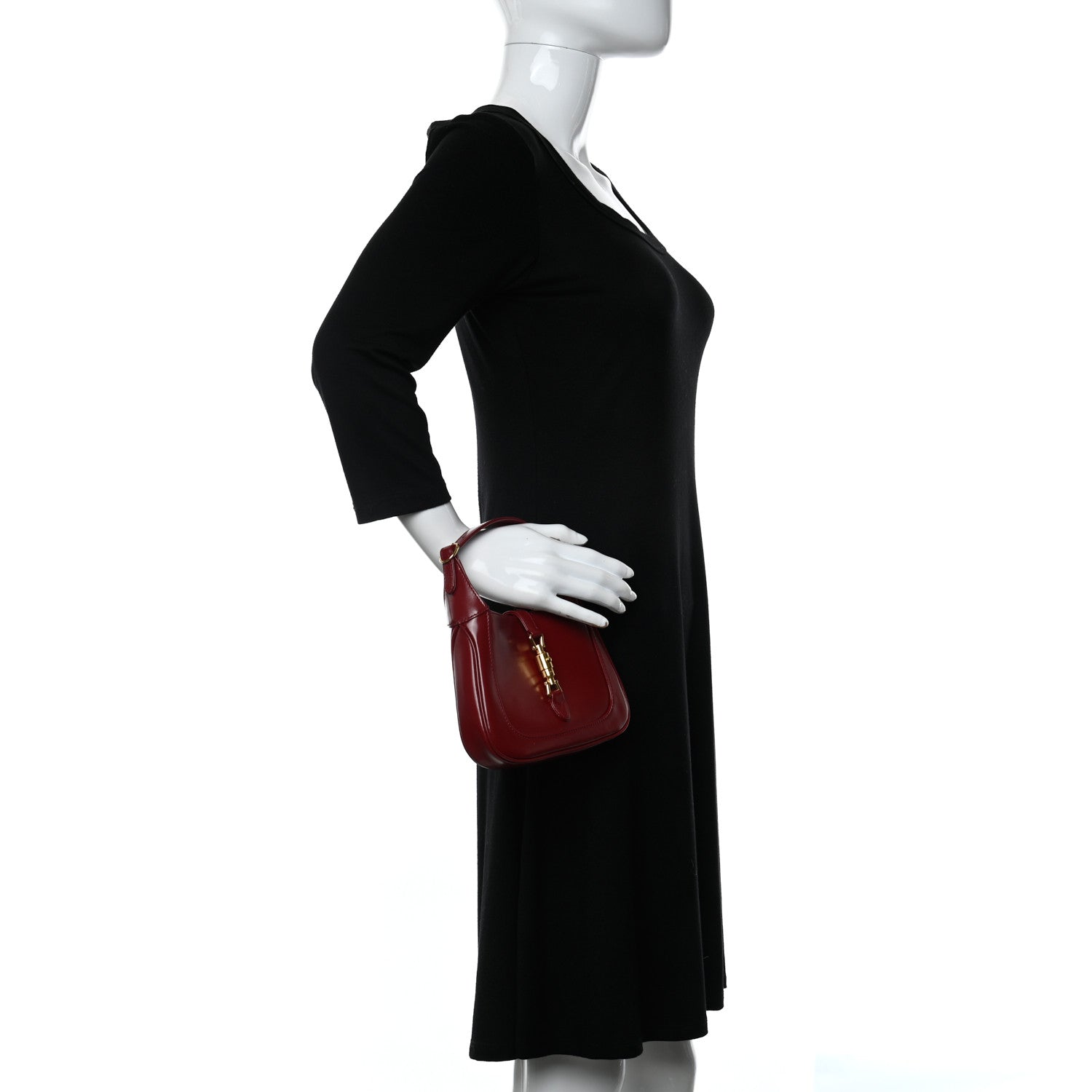 Gucci Boarded Dyana Lux Calfskin Mini Jackie 1961 Hobo New Cherry Red 2 of 8