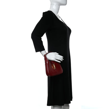 Gucci Boarded Dyana Lux Calfskin Mini Jackie 1961 Hobo New Cherry Red 2 of 8