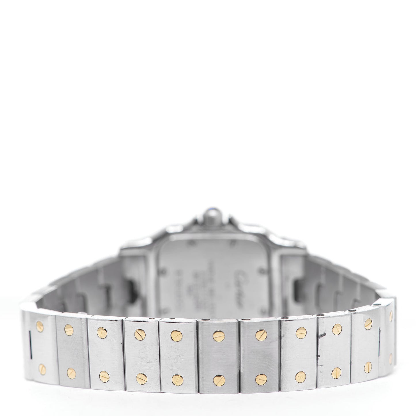 Stainless Steel 18K Yellow Gold 24mm Santos De Cartier Galbee Quartz Watch