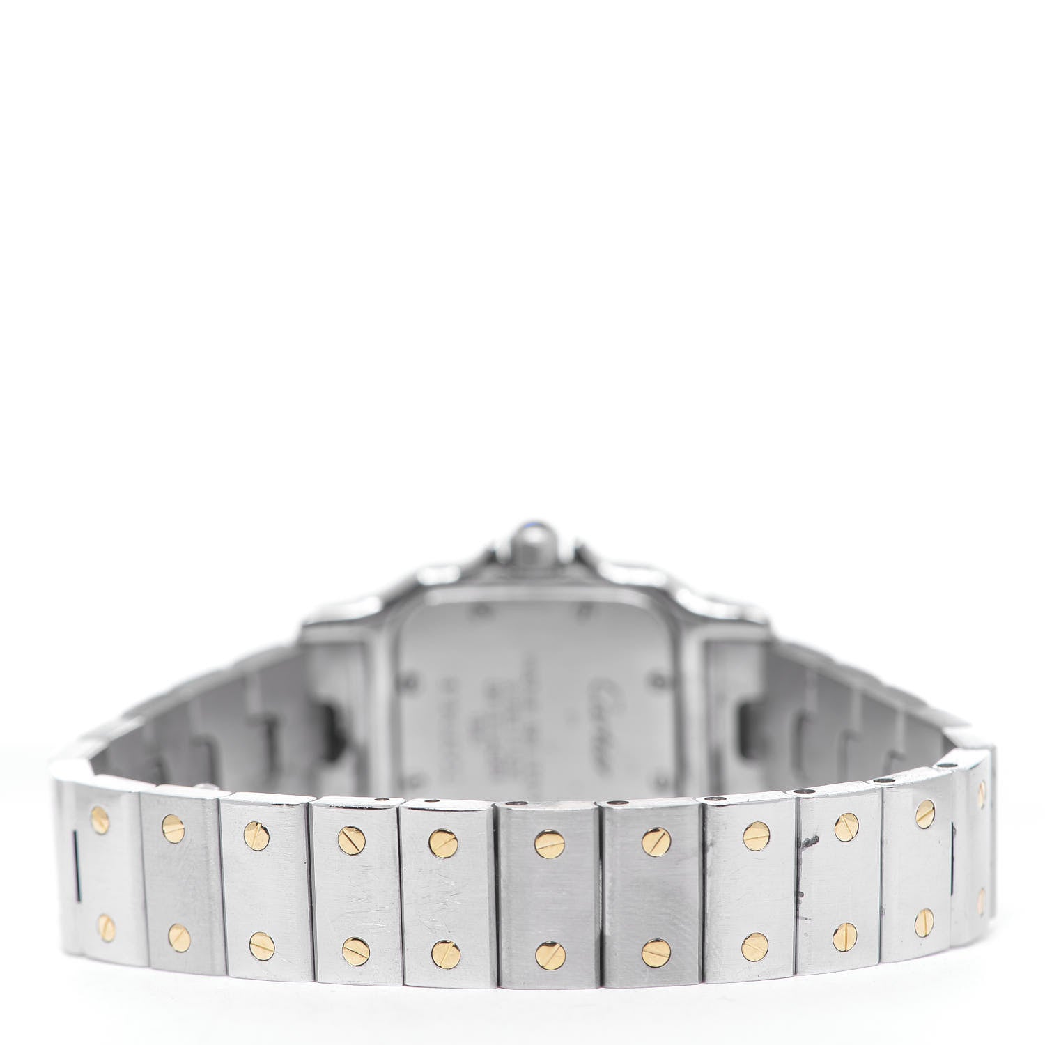 Cartier Stainless Steel 18K Yellow Gold 24mm Santos De Cartier Galbee Quartz Watch 3 of 4