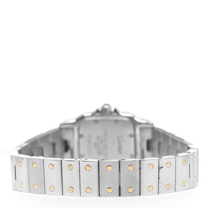 Cartier Stainless Steel 18K Yellow Gold 24mm Santos De Cartier Galbee Quartz Watch 3 of 4