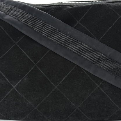 Chanel Suede Stitched Messenger Black 9 of 18