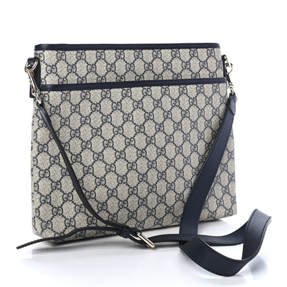 Gucci GG Plus Monogram Medium Flat Messenger Bag Navy 2 of 9