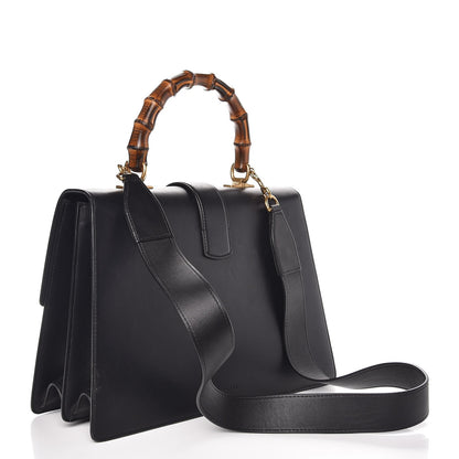 Gucci Moon Calfskin Web Large Dionysus Bamboo Top Handle Bag Black 6 of 15