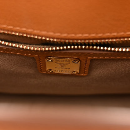 MCM Calfskin Ottomar Monogram Medium Essential Tote Cognac 6 of 10