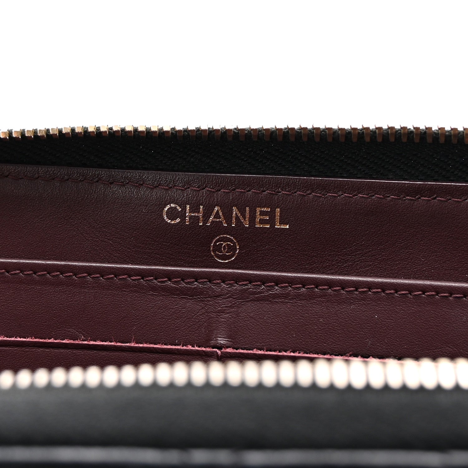 Chanel Caviar Quilted Large Gusset Zip Around Wallet Black 6 of 8