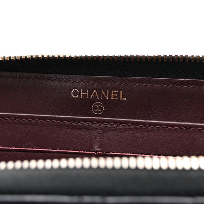 Chanel Caviar Quilted Large Gusset Zip Around Wallet Black 6 of 8
