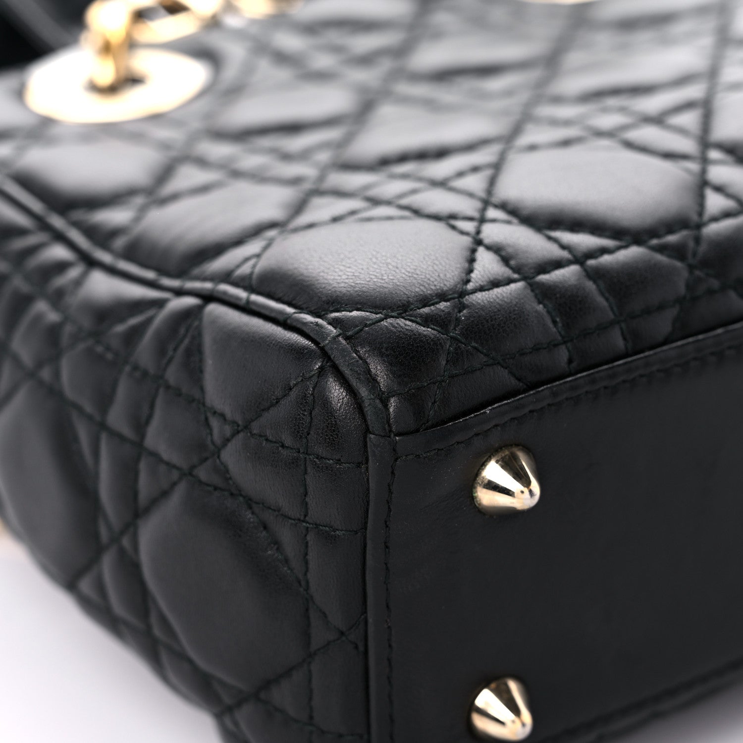 Christian Dior Lambskin Cannage Small Lucky Badges My Lady Dior Black 9 of 20