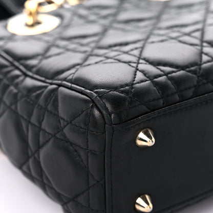 Christian Dior Lambskin Cannage Small Lucky Badges My Lady Dior Black 9 of 20