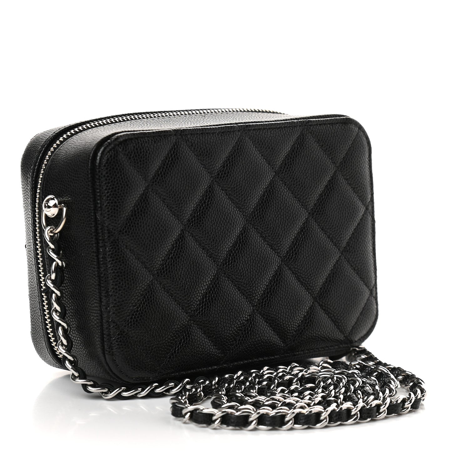Caviar Quilted Camera Bag Black