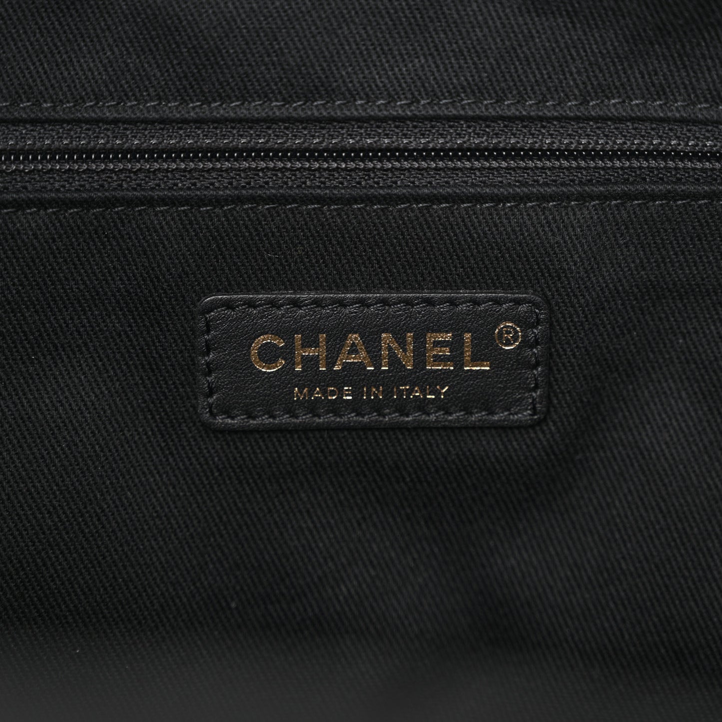 Lurex Canvas Deauville Drawstring Bag Navy Blue Gold