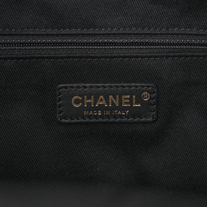 Chanel Lurex Canvas Deauville Drawstring Bag Navy Blue Gold 6 of 10