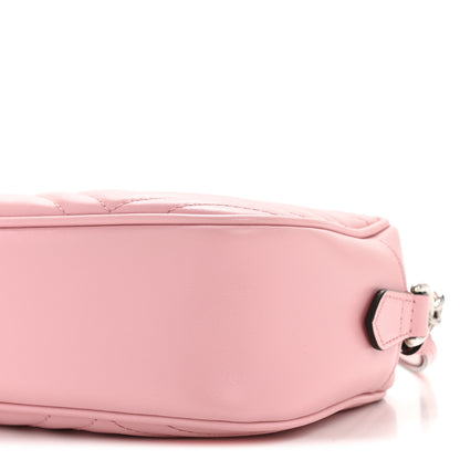 Gucci Calfskin Matelasse Small GG Marmont Chain Shoulder Bag Wild Rose 10 of 14