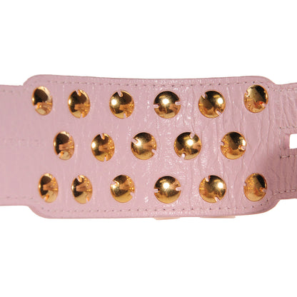 Balenciaga Agneau Arena Three Row Giant Gold Bracelet Rose Poudre 4 of 6