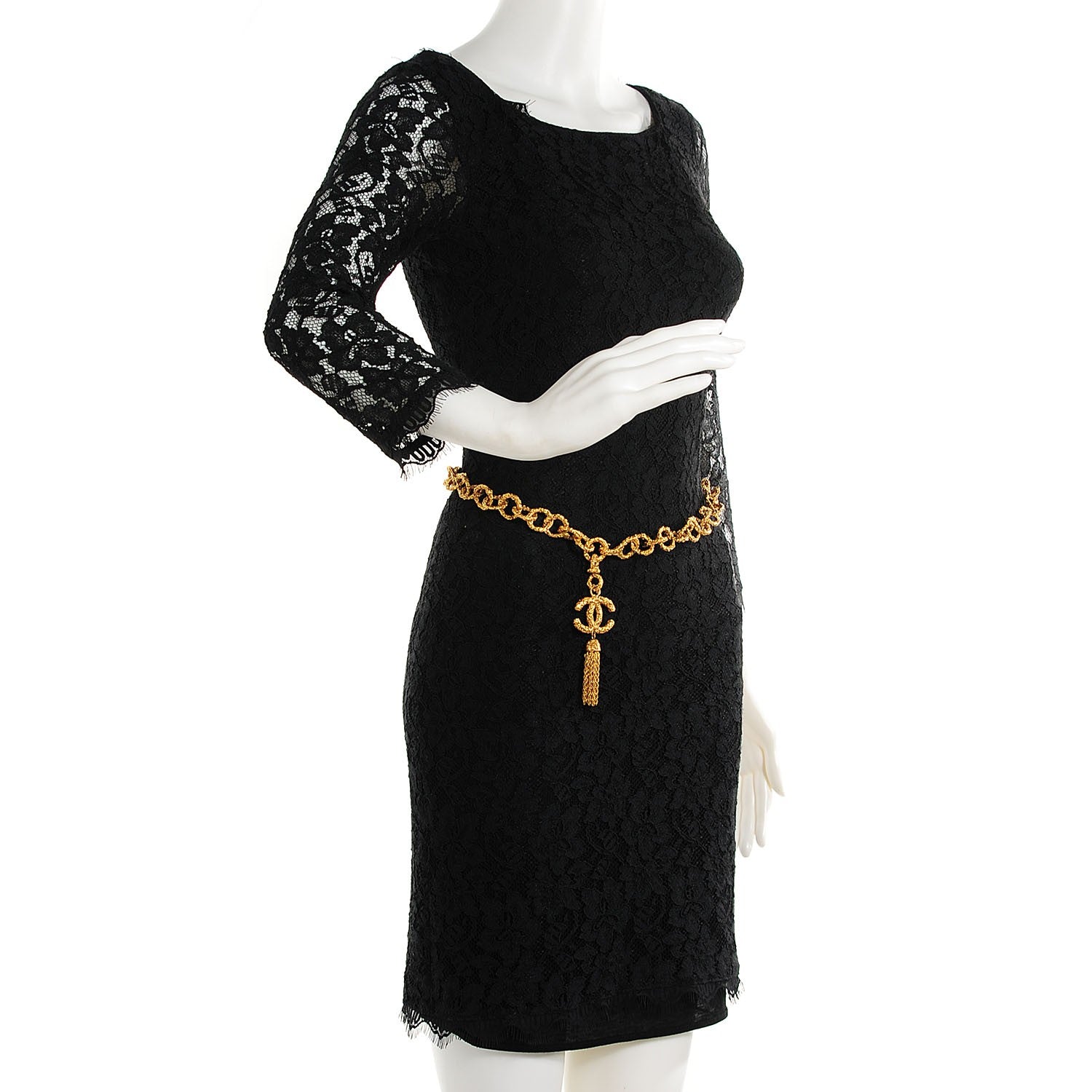 Chanel Textured Etruscan CC Tassel Belt Gold 2 of 3