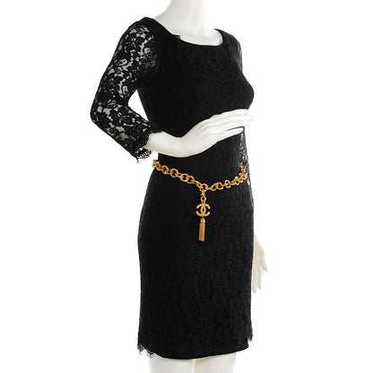 Chanel Textured Etruscan CC Tassel Belt Gold 2 of 3